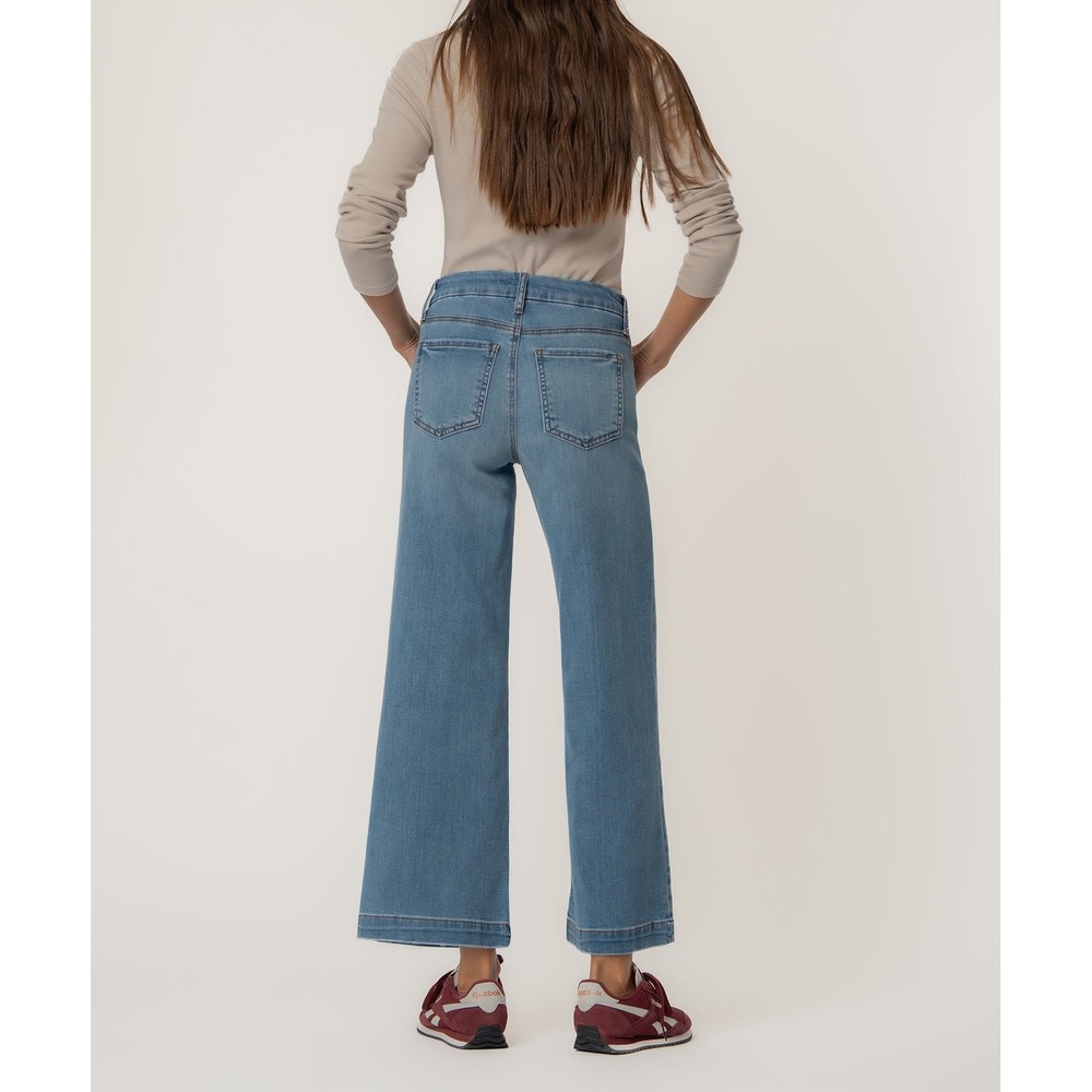 Kut from the Kloth Meg Wide Leg Jeans Blue Size 10 New Without Tags - Picture 3 of 7